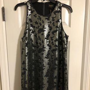 Gray/silver sequined dress